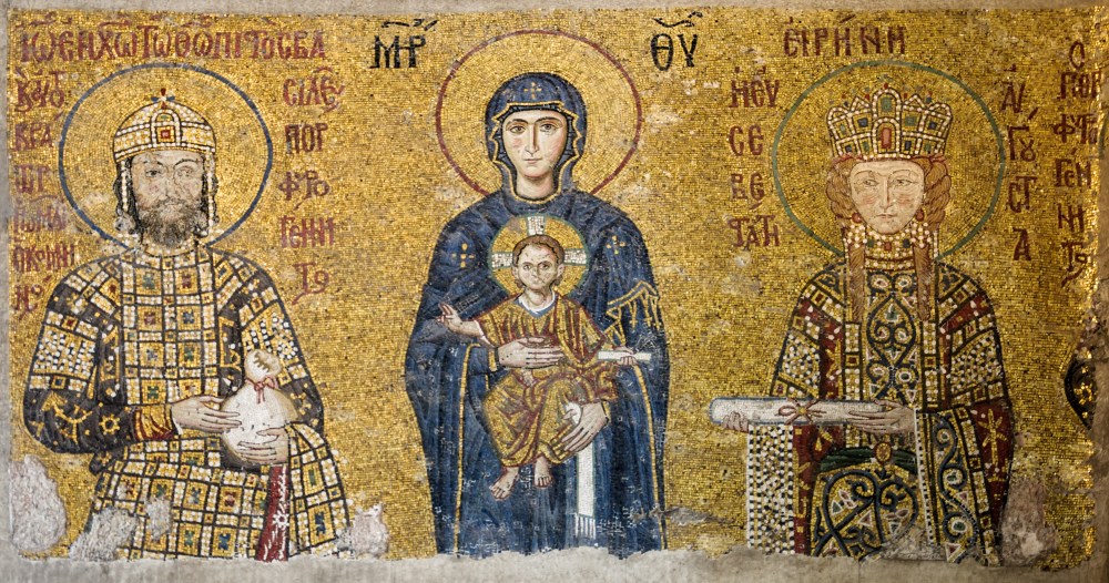 The Comnenus mosaics (12th-century) in Hagia Sophia (Istanbul, Turkey) | WikiCommons