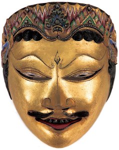 Yogyakarta, Central Java, Indonesia. Dance mask of Kuda Narawangsa, late 19th century | National Museum of Indonesia, Jakarta